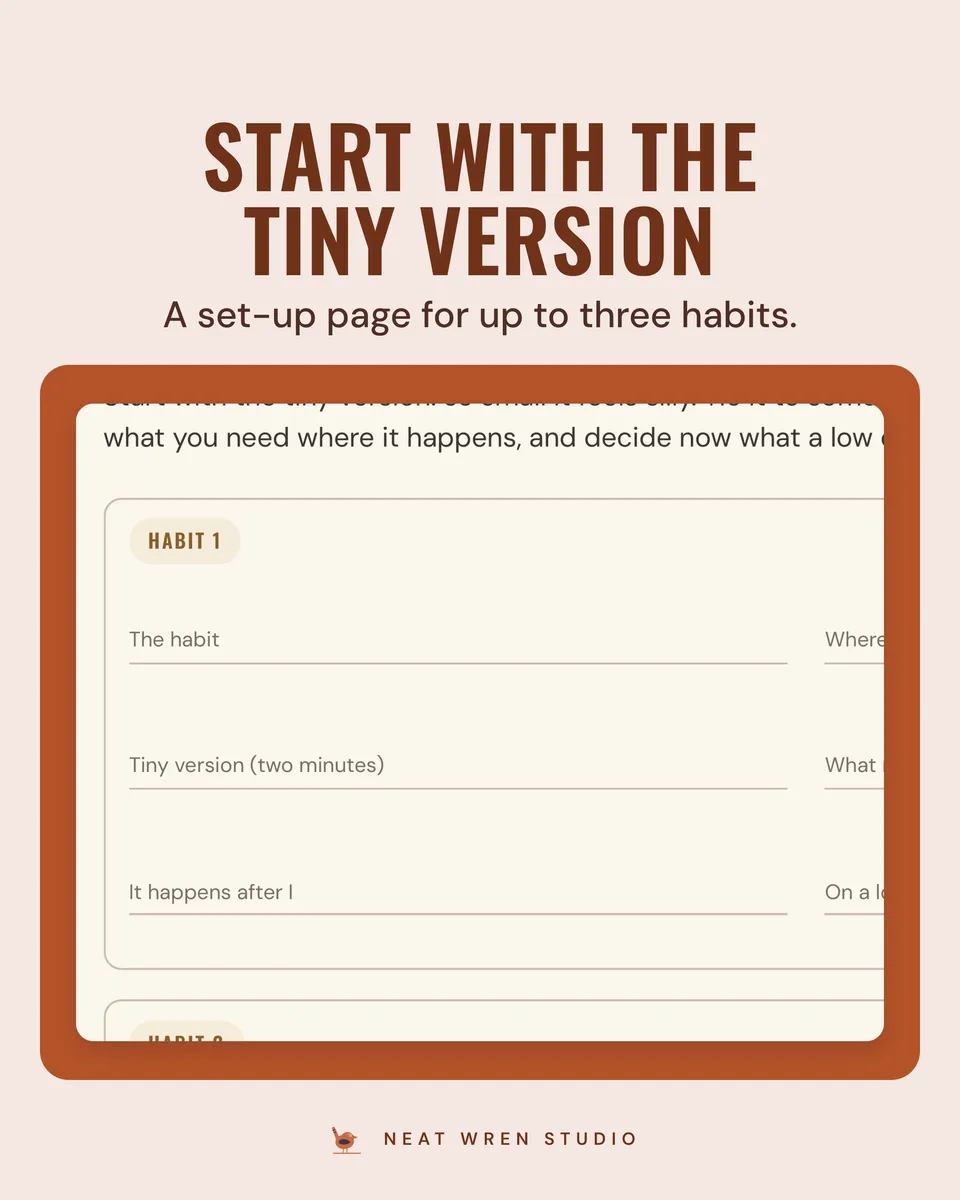 2027 Habit Tracker Printable: tiny version