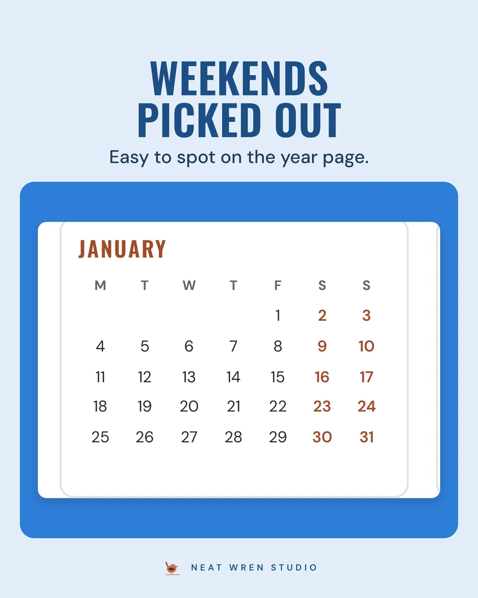 2027 Printable Calendar: notes
