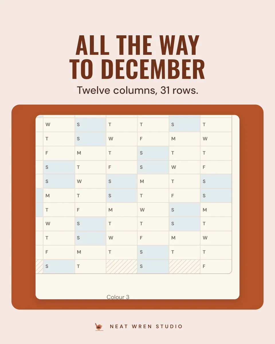 2027 Year Planner Printable: whole year