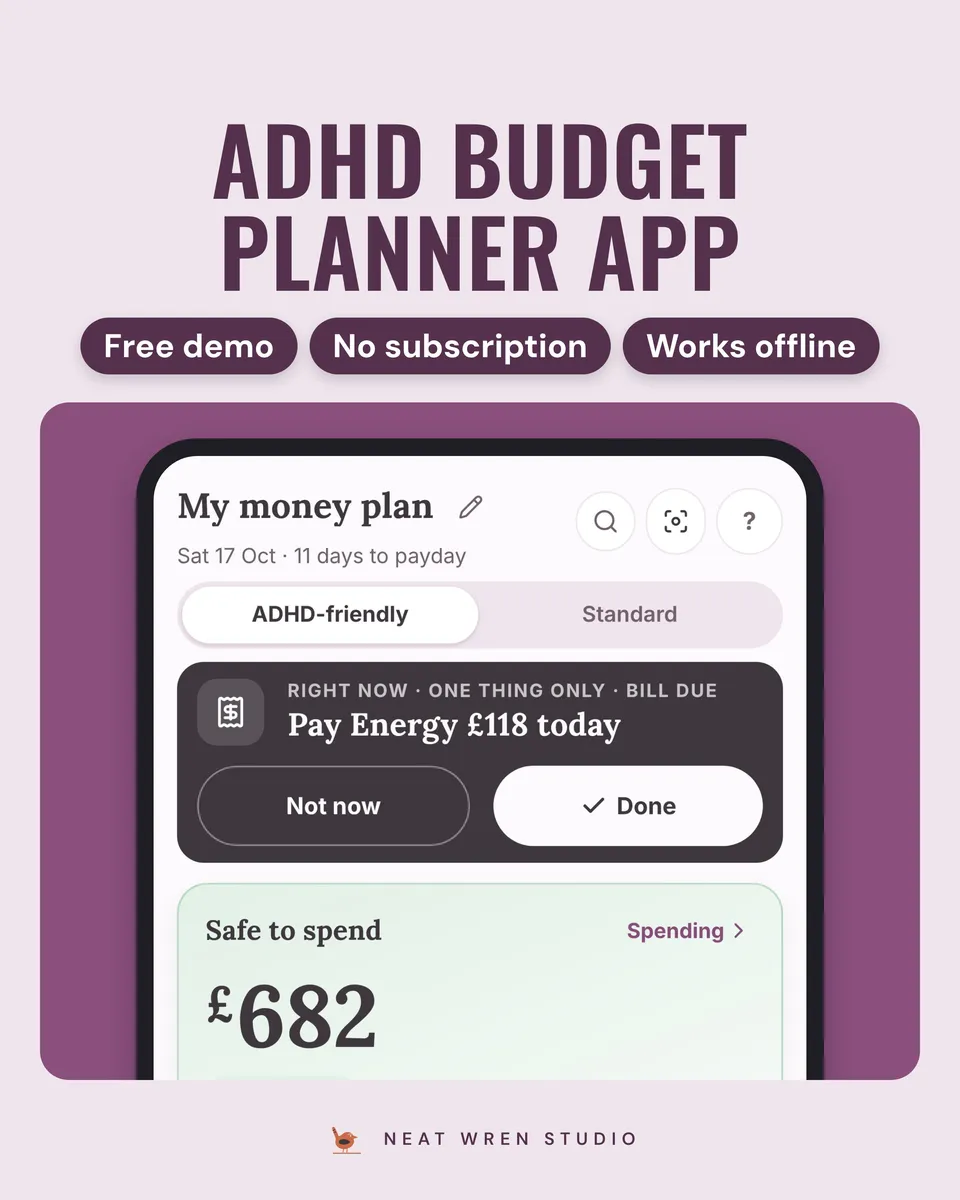 Calm Money: ADHD Budget App