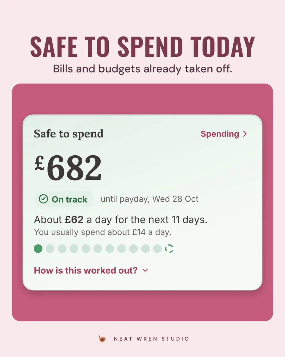 Calm Money: ADHD Budget App: safe to spend