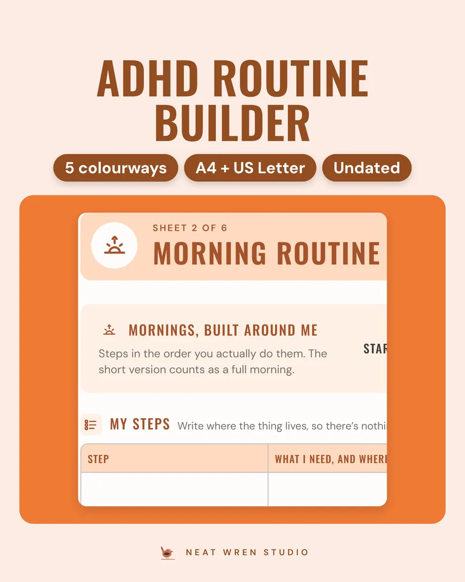 ADHD Routine Planner Printable