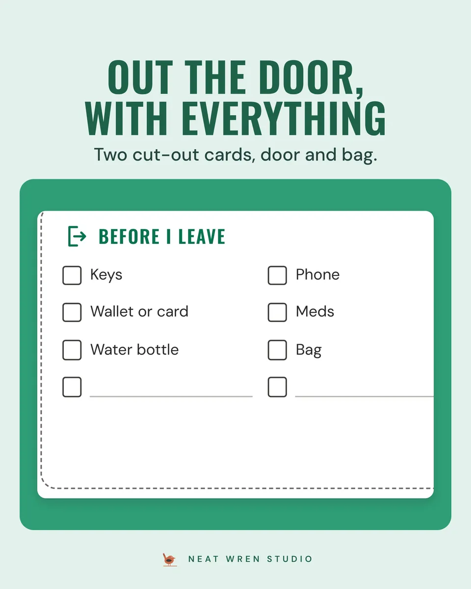 ADHD Routine Planner Printable: out the door