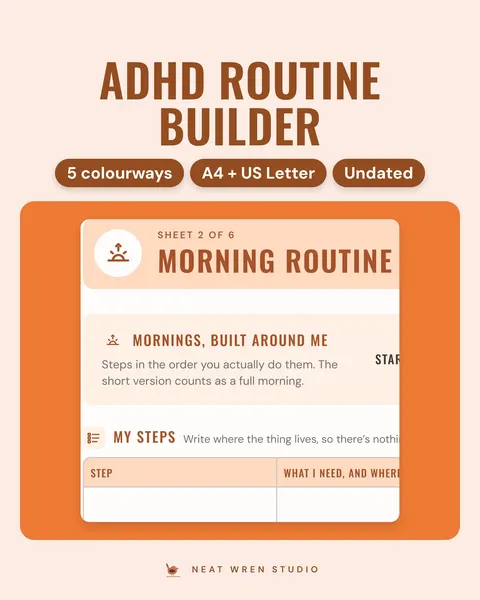 ADHD Routine Planner Printable