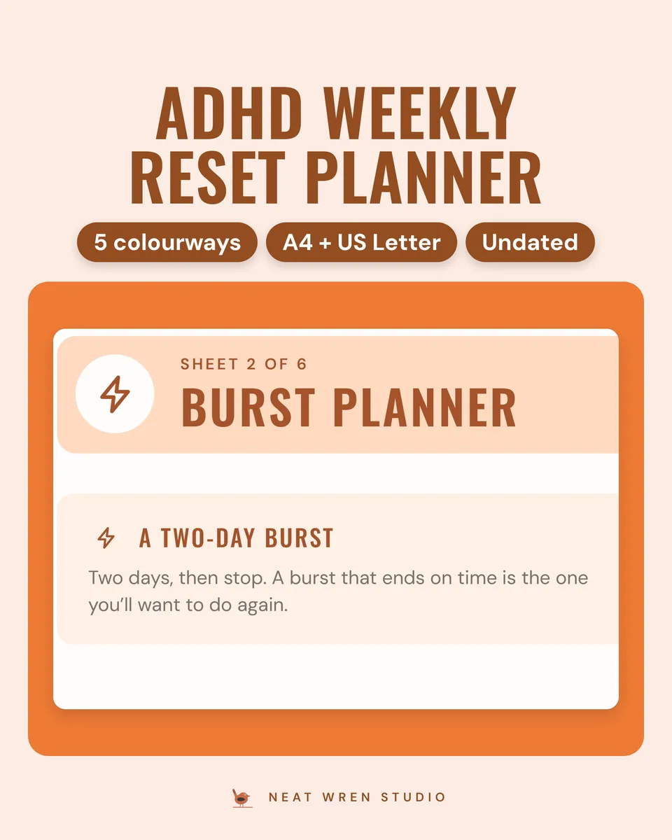 ADHD Weekly Planner Printable
