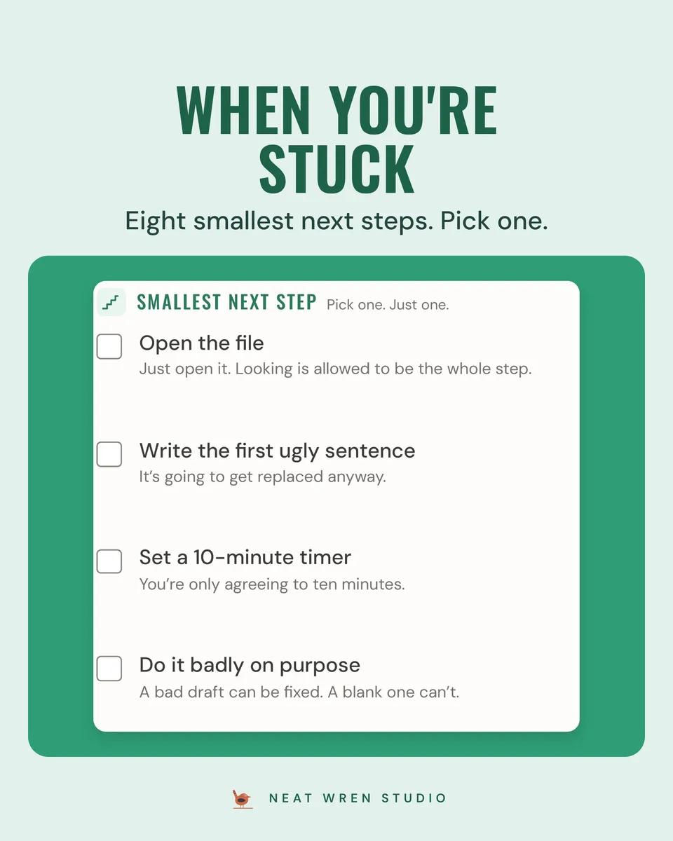 ADHD Weekly Planner Printable: stuck