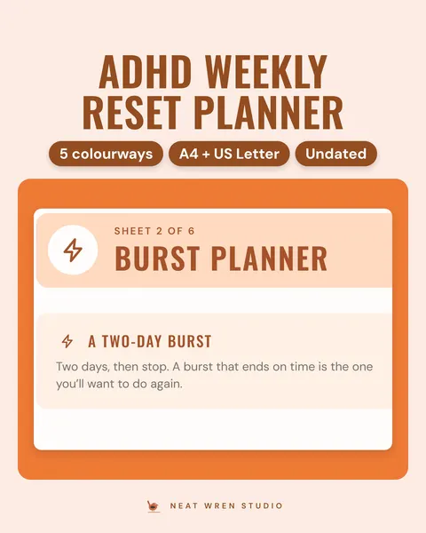 ADHD Weekly Planner Printable