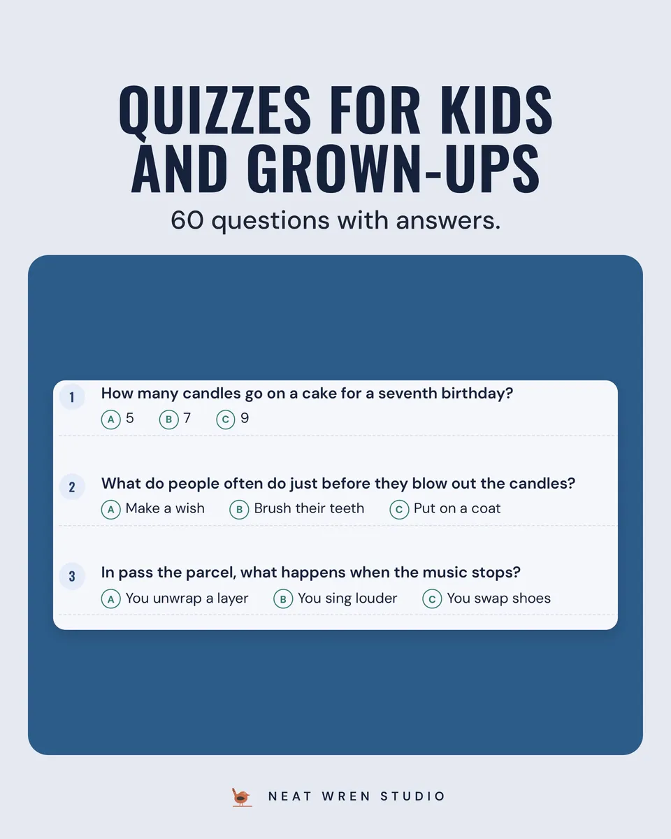 Birthday Party Games Bundle: quiz