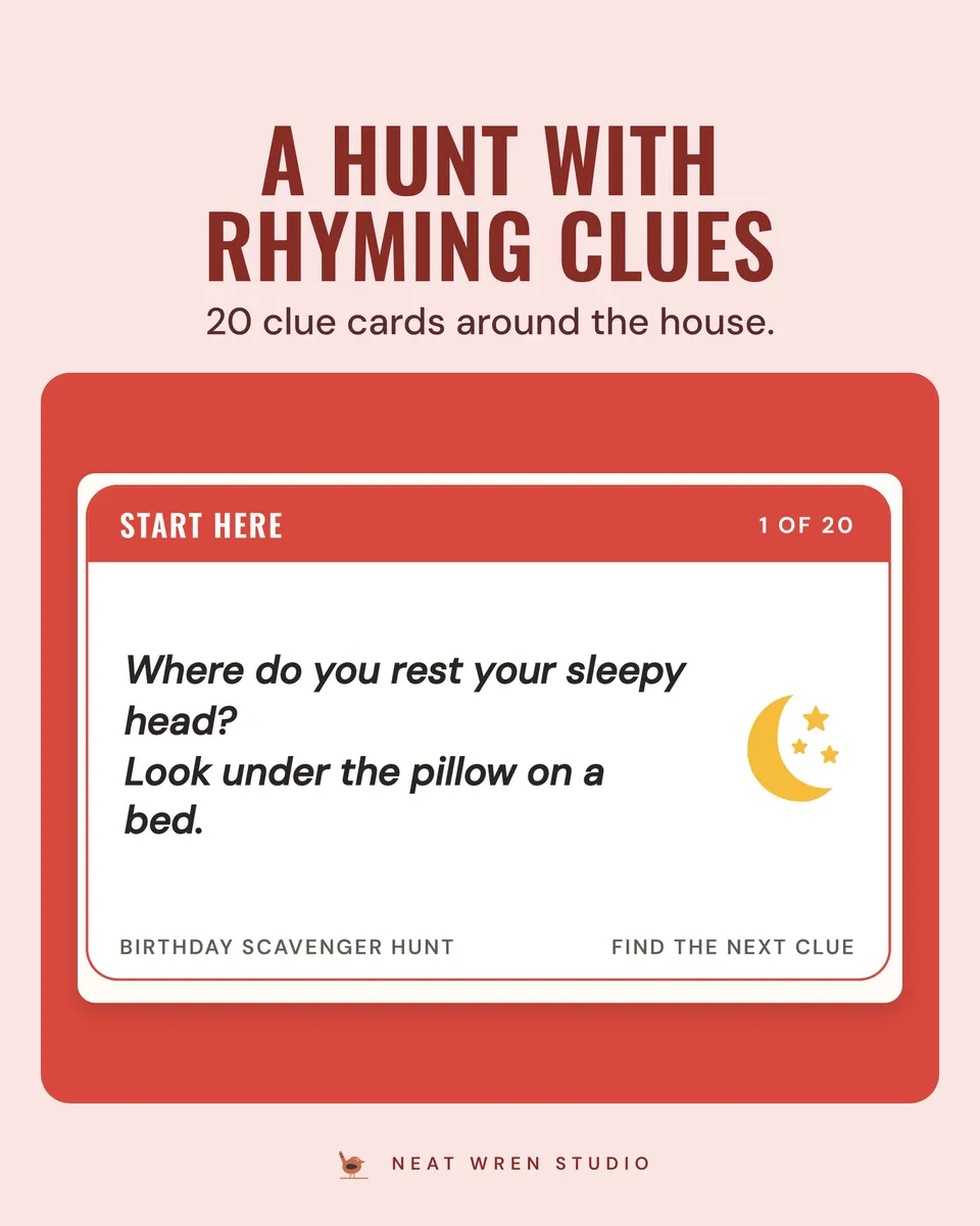 Birthday Party Games Bundle: scavenger hunt