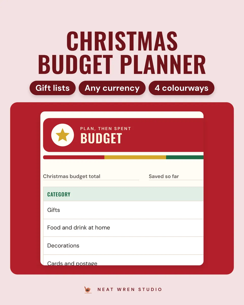 Christmas Budget Planner Printable