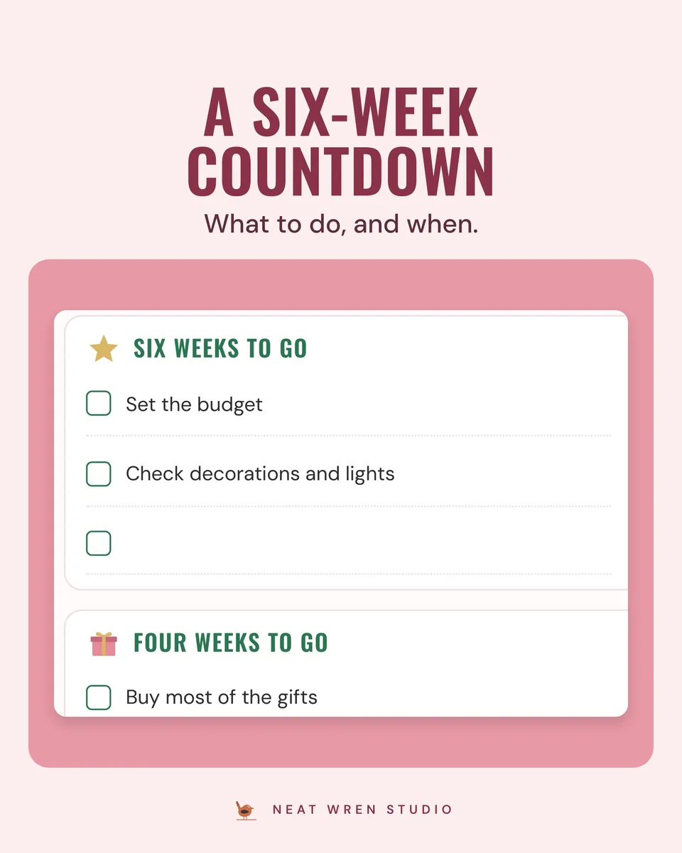 Christmas Budget Planner Printable: countdown