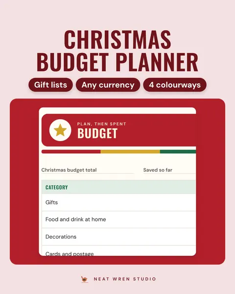 Christmas Budget Planner Printable