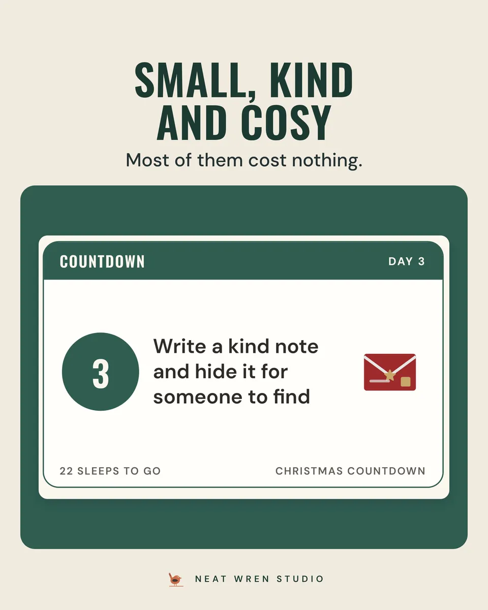 Christmas Countdown Calendar: kind and cosy