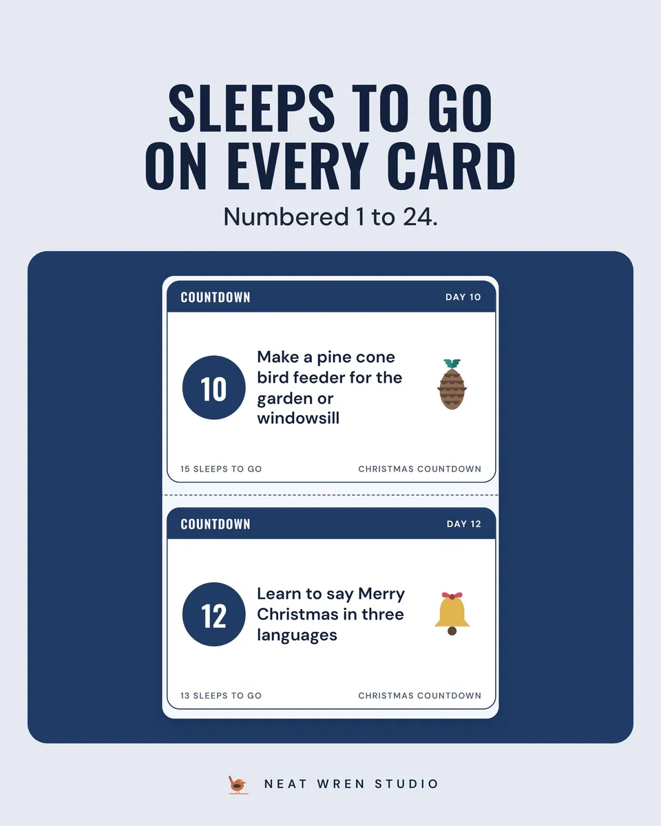 Christmas Countdown Calendar: sleeps to go