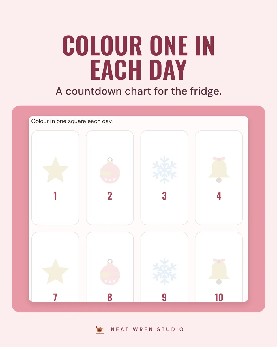 Christmas Countdown Calendar: chart