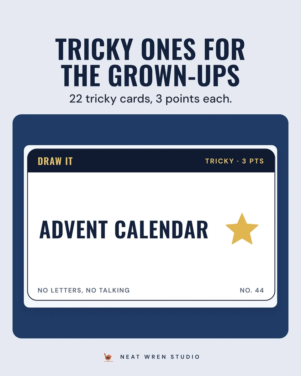 Christmas Draw-It Cards: tricky