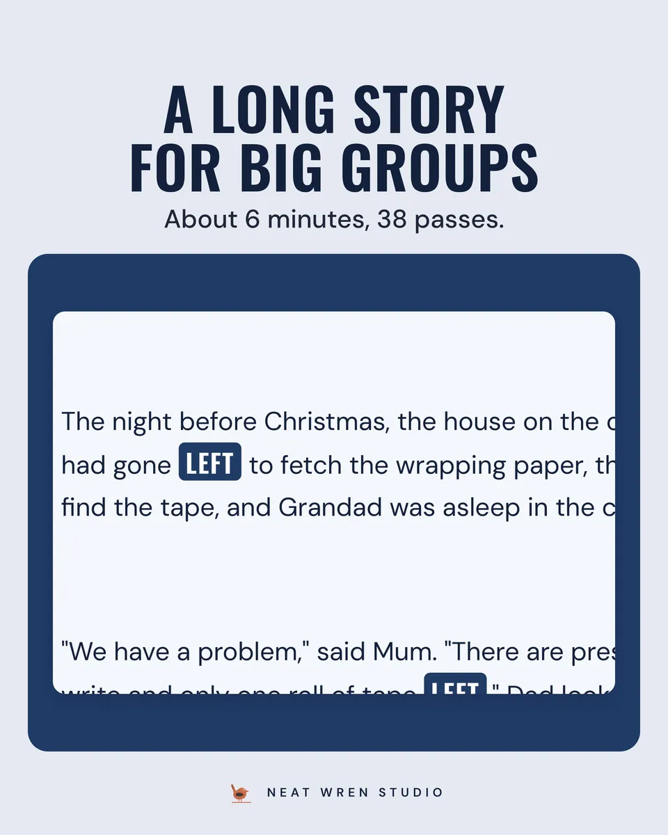 Christmas Left Right Game: long story