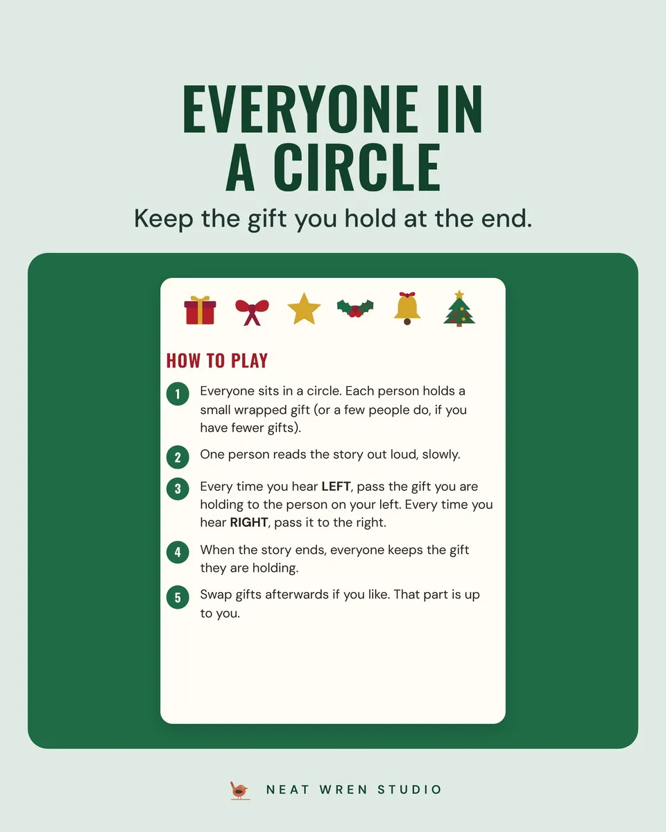 Christmas Left Right Game: how to play