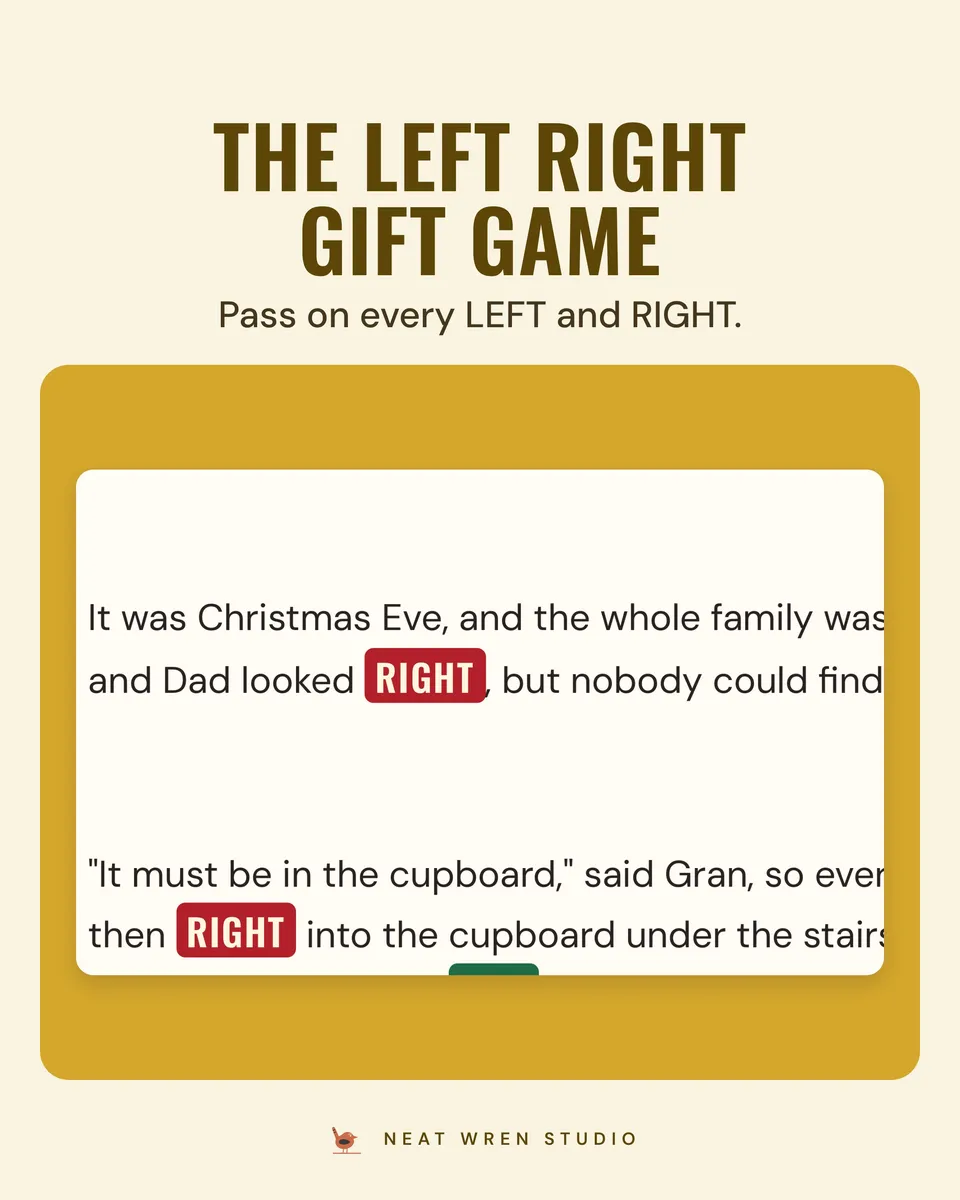 Christmas Party Games Bundle: left right
