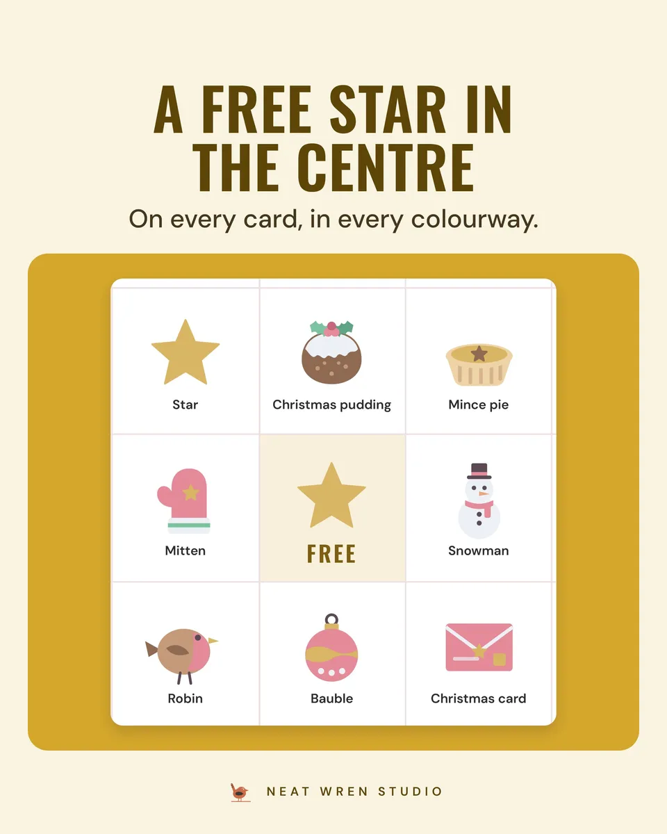 Christmas Bingo: free star