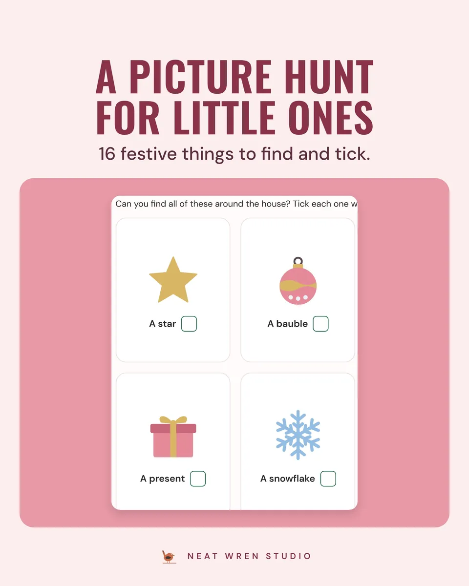 Christmas Scavenger Hunt: picture hunt