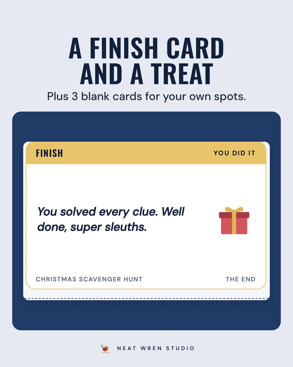 Christmas Scavenger Hunt: finish card