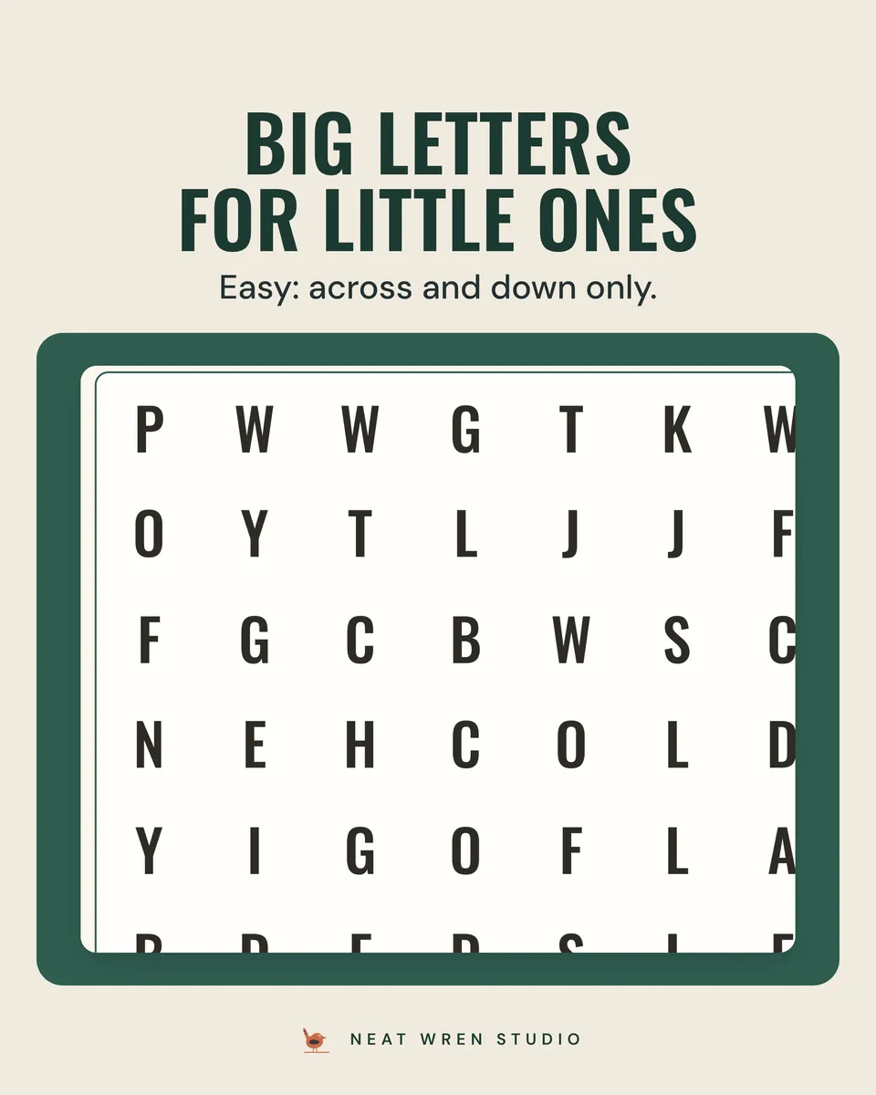 Christmas Word Search Printable: easy