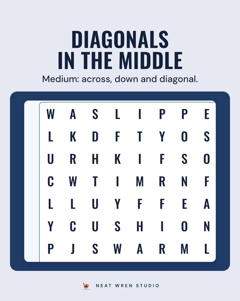 Christmas Word Search Printable: medium