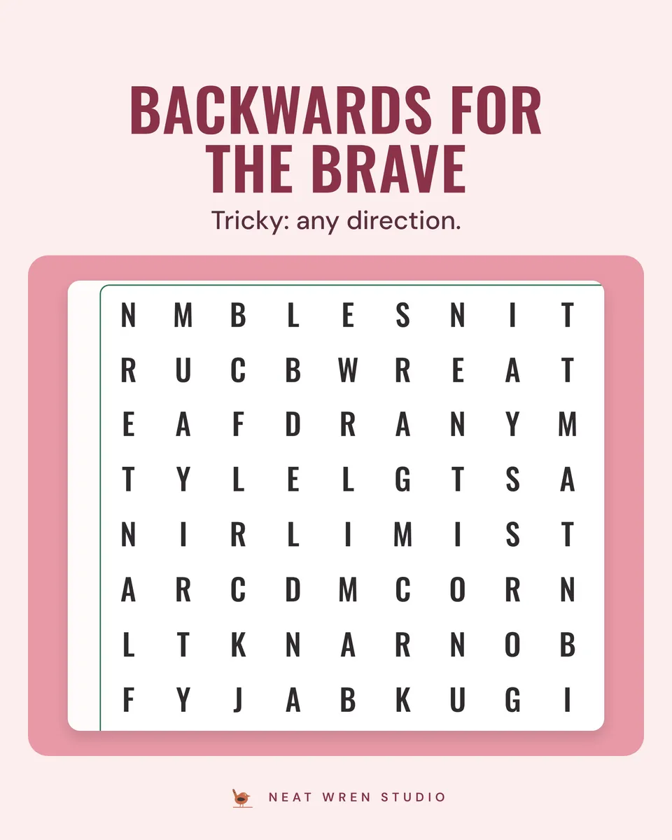 Christmas Word Search Printable: tricky