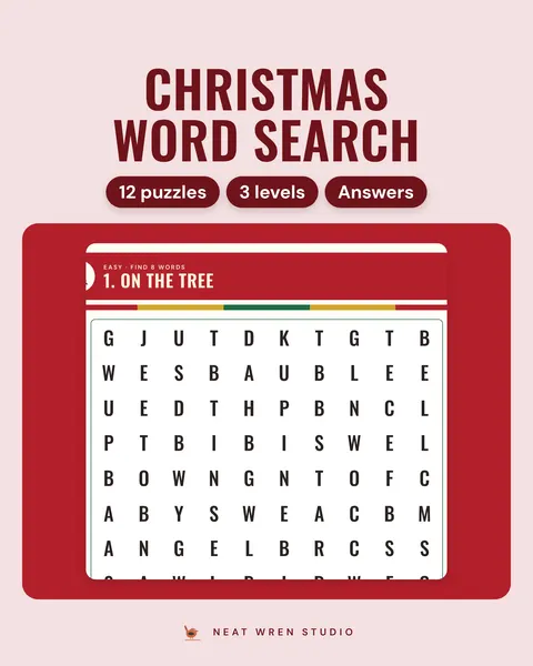 Christmas Word Search Printable
