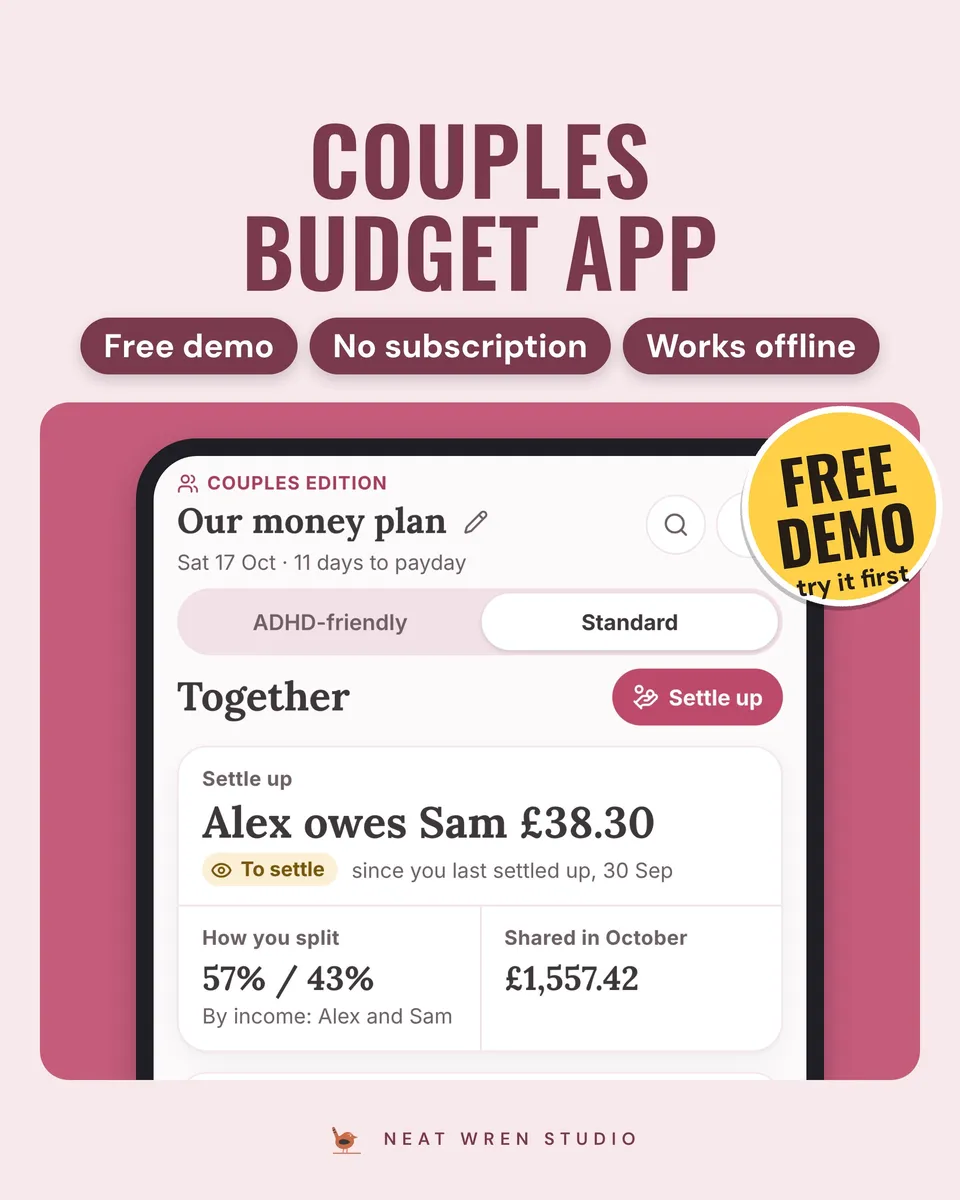 Calm Money Couples: Budget App