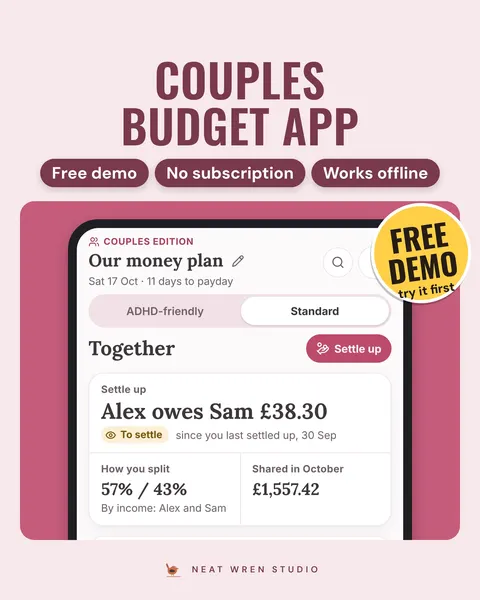 Calm Money Couples: Budget App