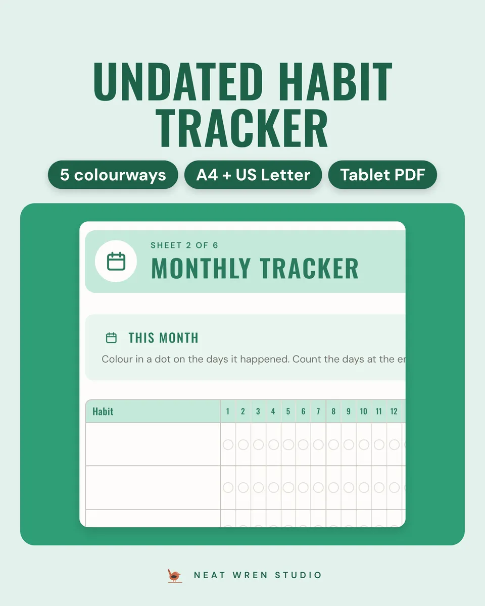 Habit Tracker Printable