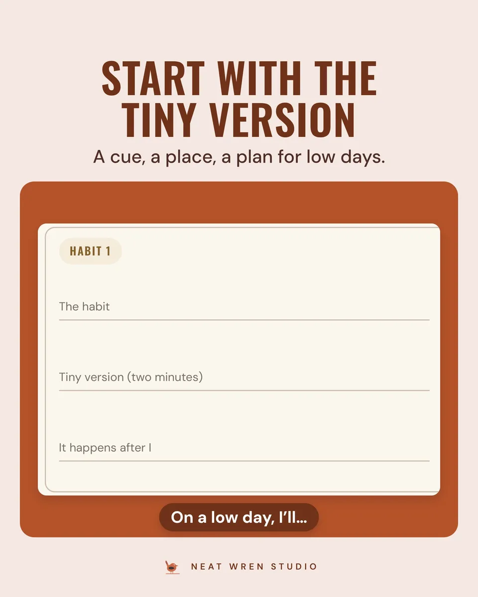 Habit Tracker Printable: set up