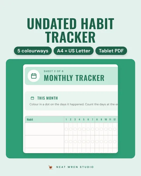Habit Tracker Printable