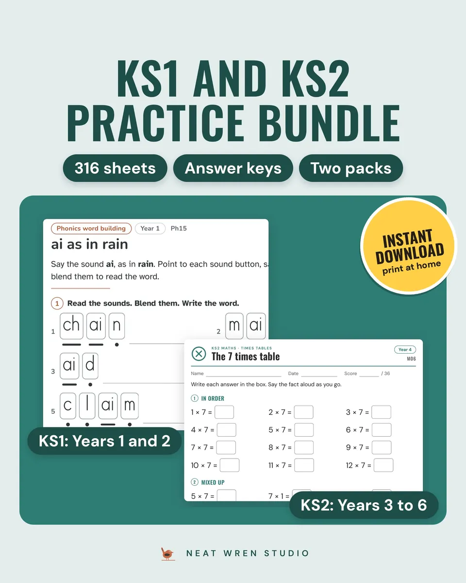 KS1 and KS2 Worksheets Bundle