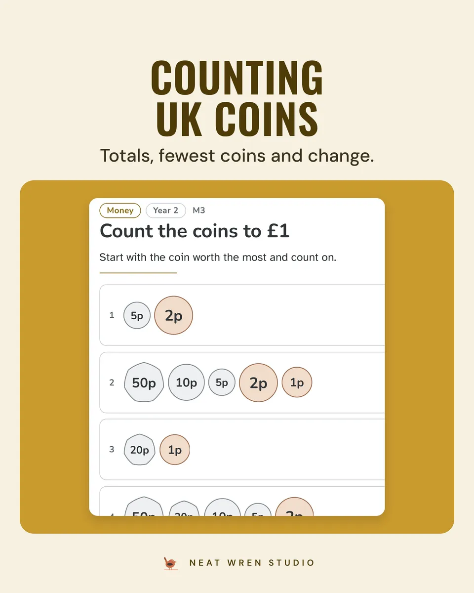 KS1 Maths and English Worksheets: money
