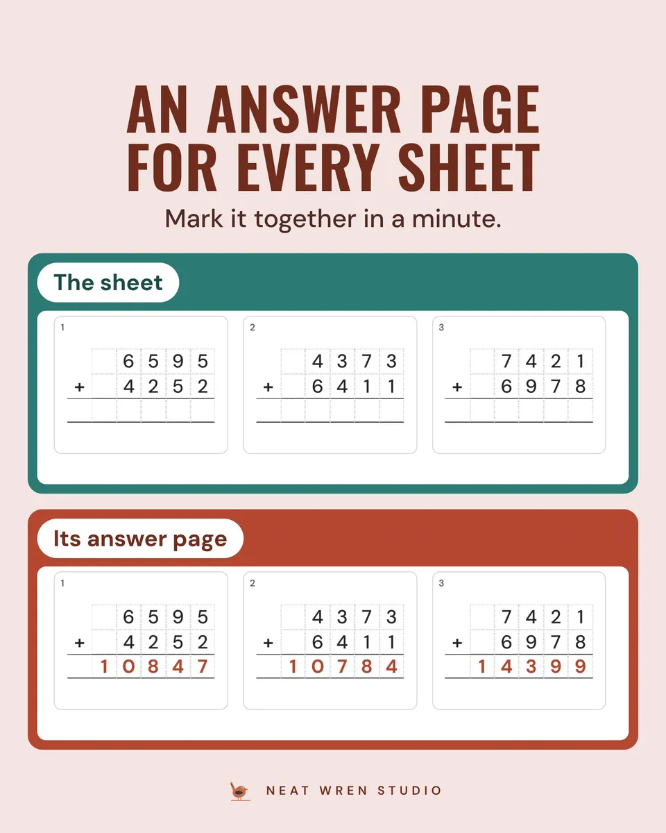 KS2 Maths and English Worksheets: answer keys