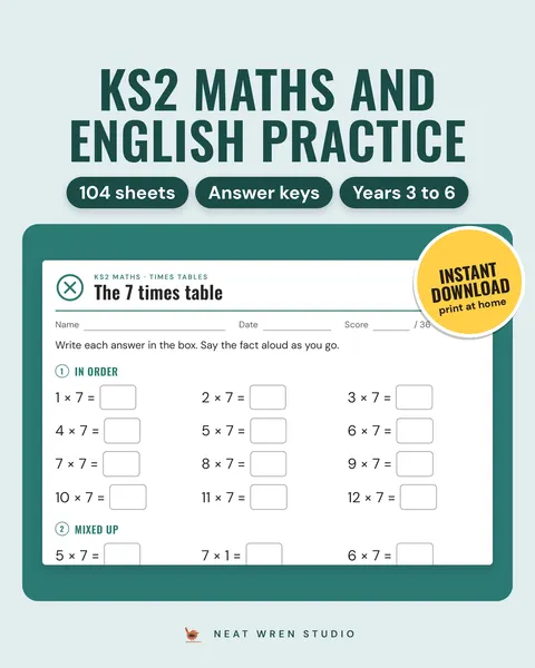 KS2 Maths and English Worksheets