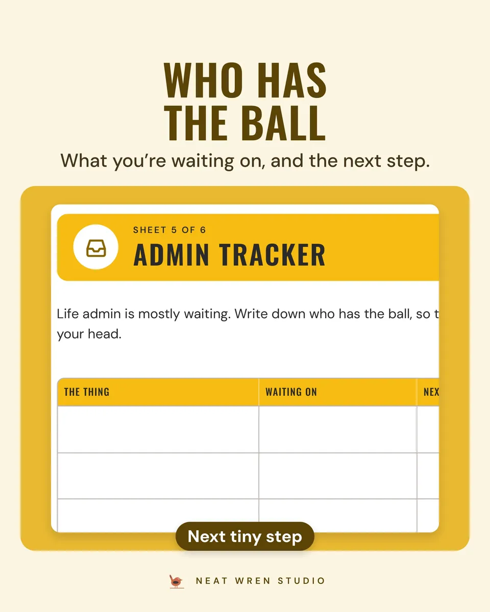 Life Admin Planner Printable: admin tracker