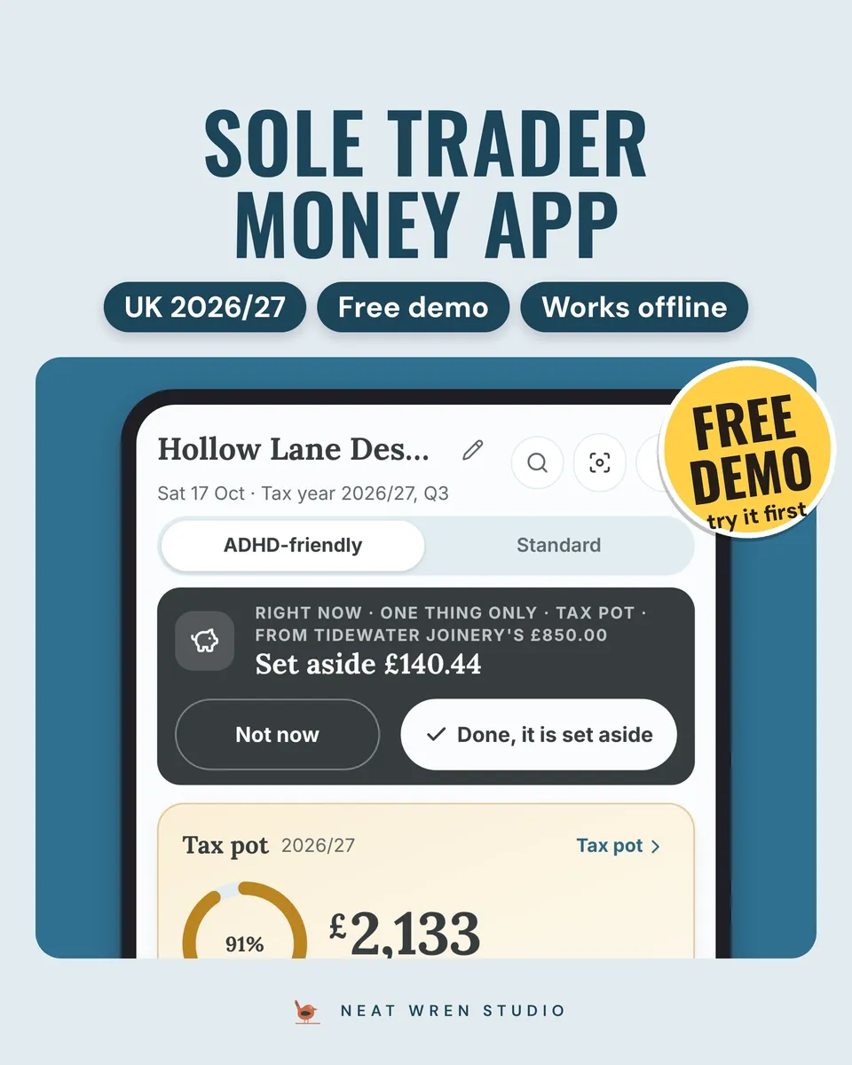 Sole Trader Money App