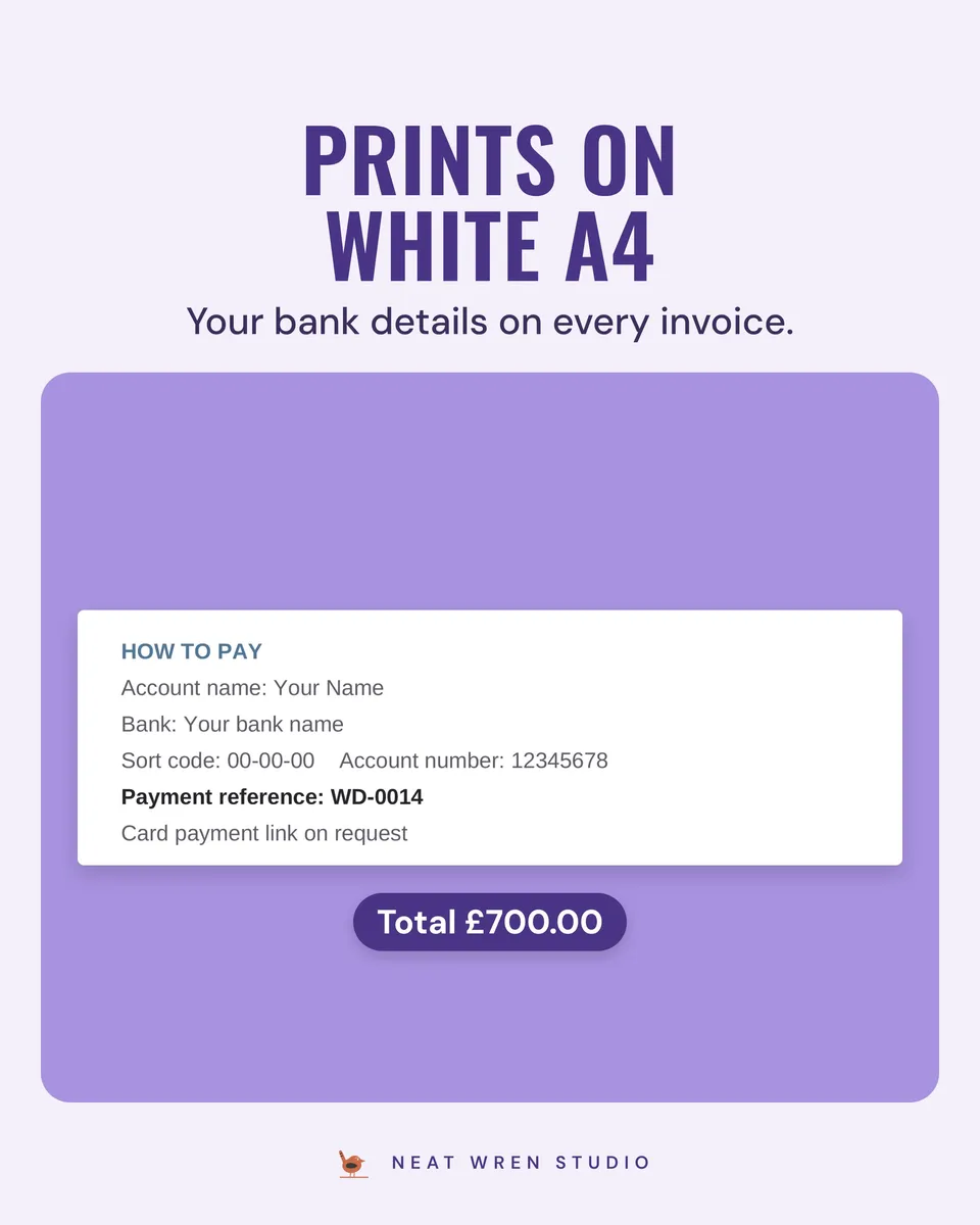 UK Invoice Template and Tracker: how to pay