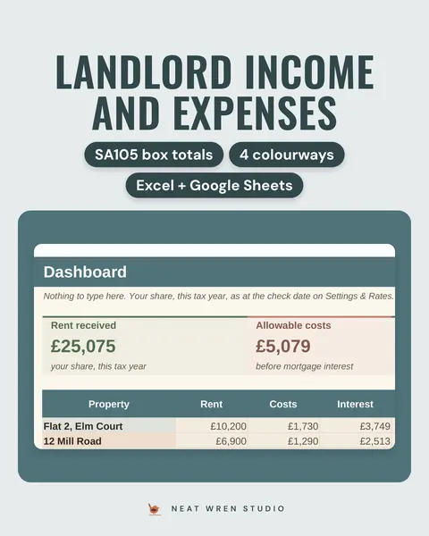 UK Landlord Spreadsheet 2026/27