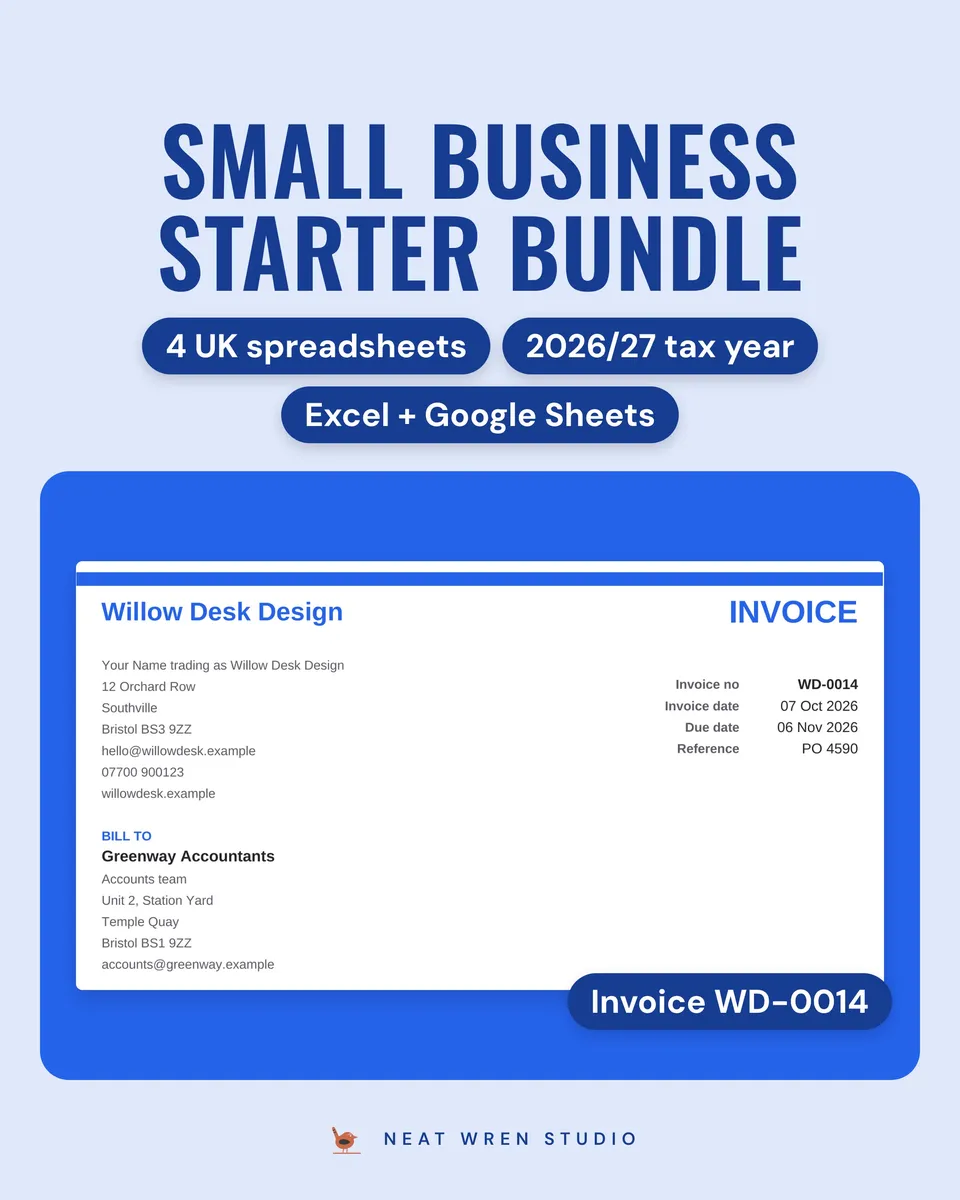 UK Small Business Spreadsheet Bundle